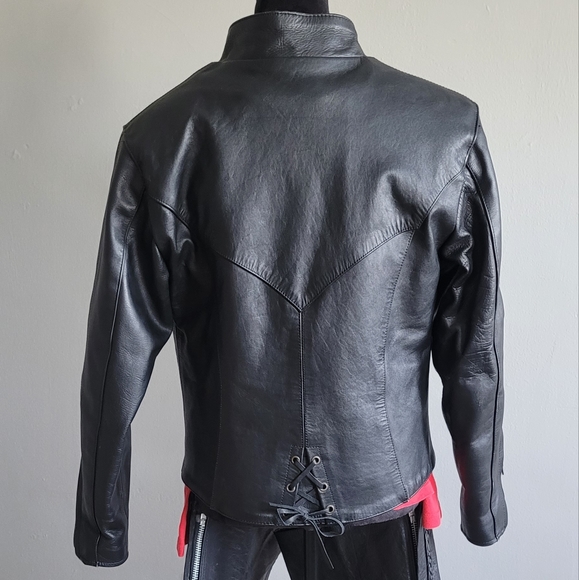 Womens Mega Force Protection Leather Jacket - Picture 5 of 12